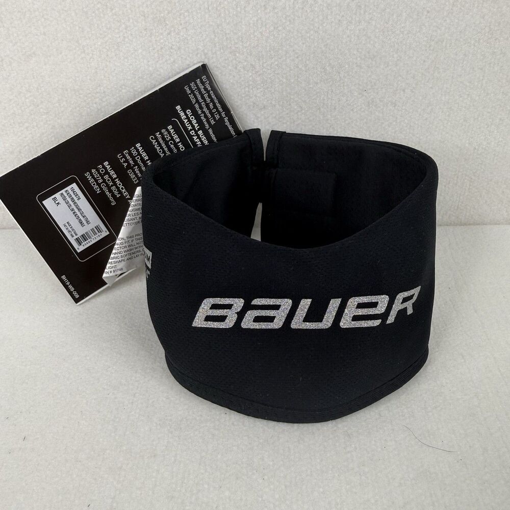 Bauer NLP20 Hockey Neck Protector Neckguard Collar Kevlar Youth Black NEW